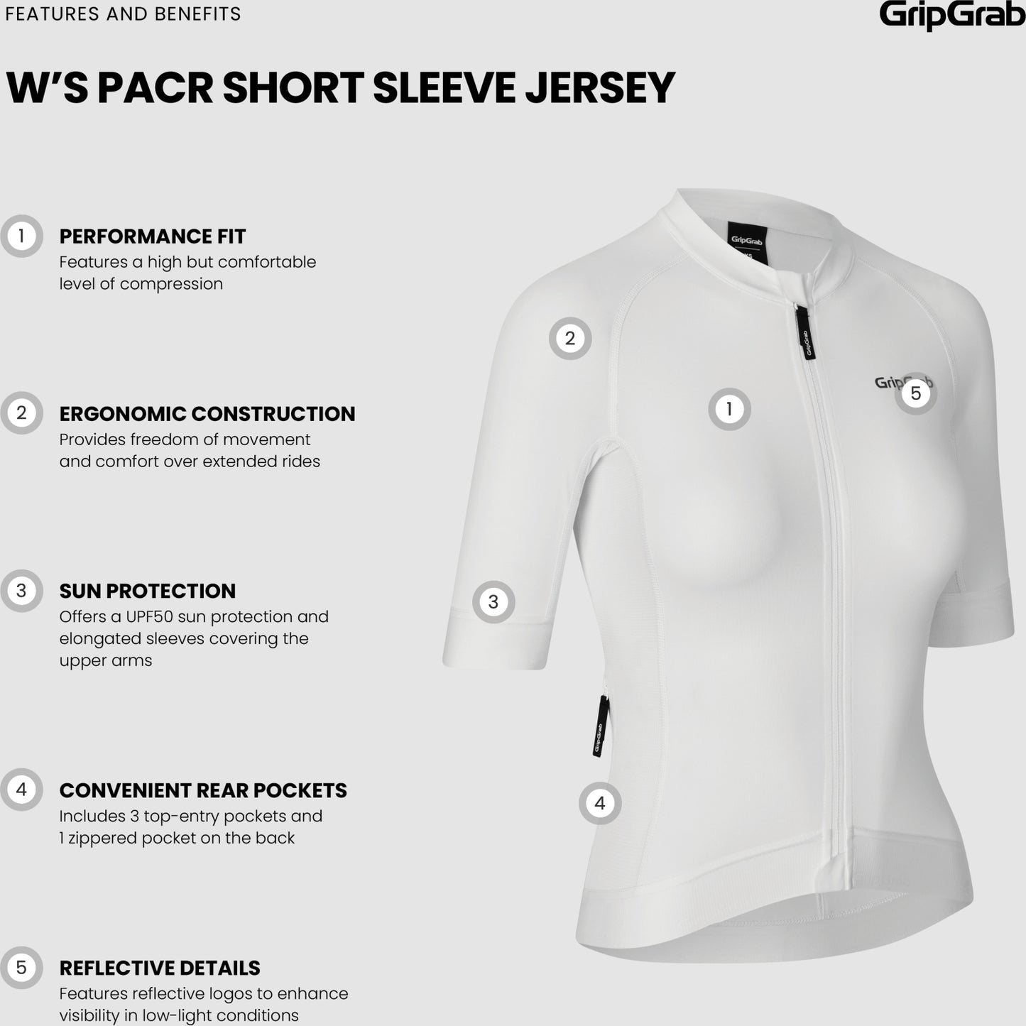 GRIPGRAB Womens PACR Kurzarmtrikot