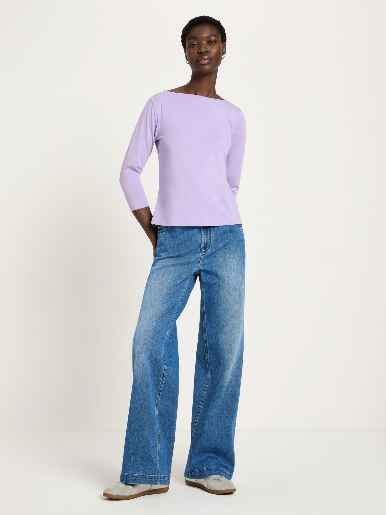 Lanius U-Boot Shirt mit 3/4 Arm GOTS