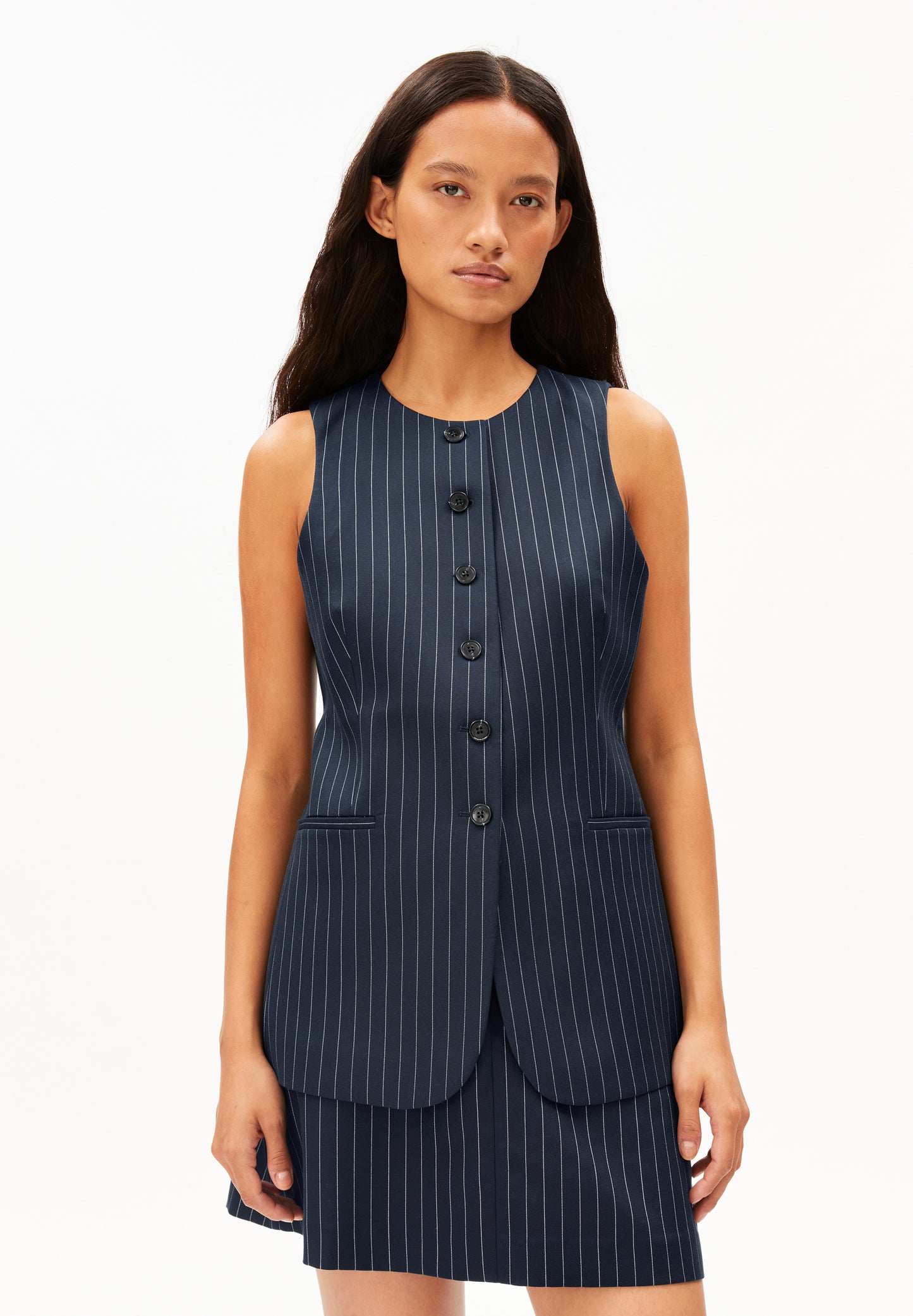 ARMEDANGELS long pinstripe Vest
