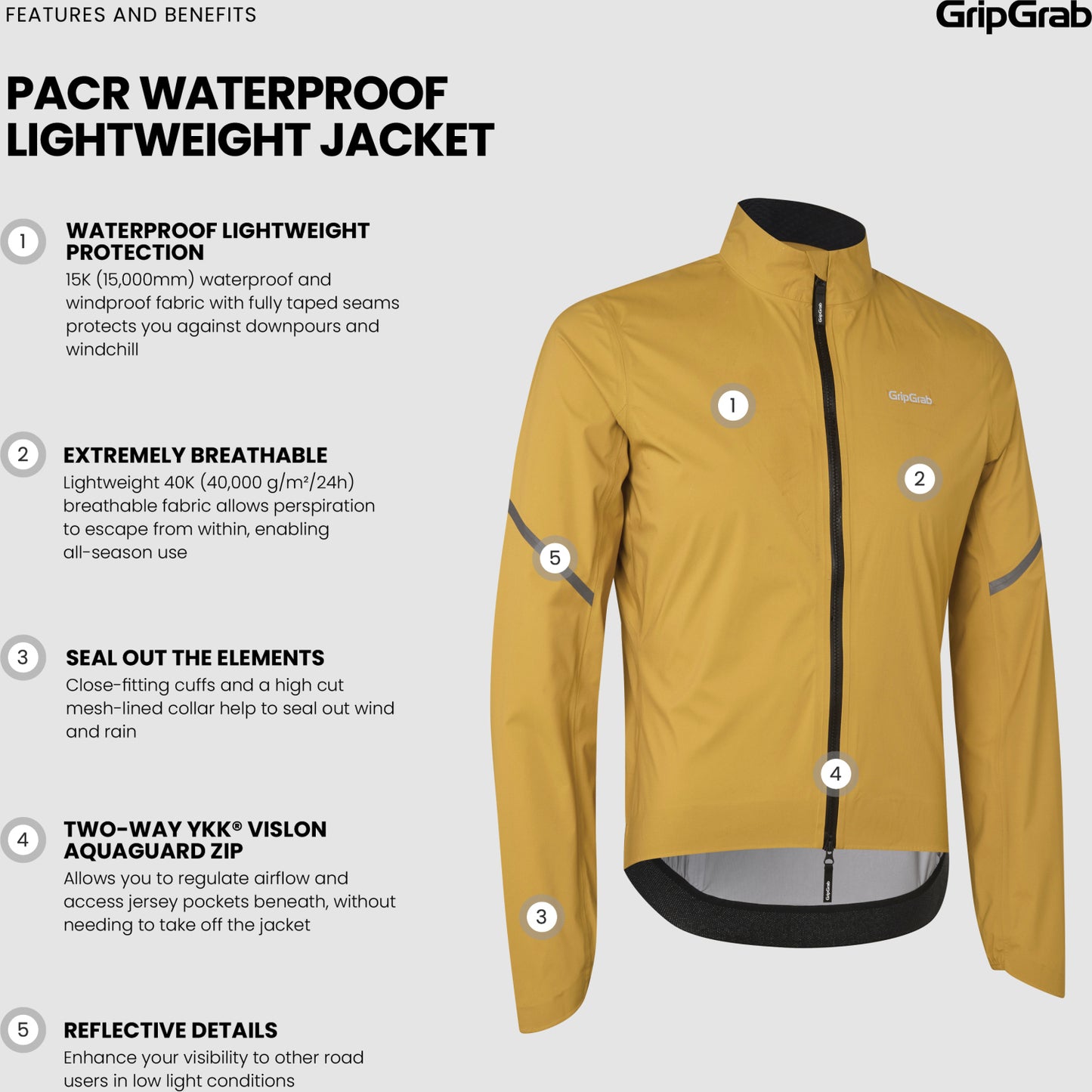 GRIPGRAB PACR Wasserdichte Leichte Regenjacke