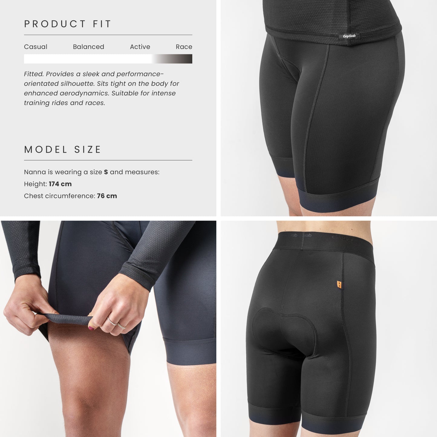 GRIPGRAB Womens PACR Gepolsterte Innenhose