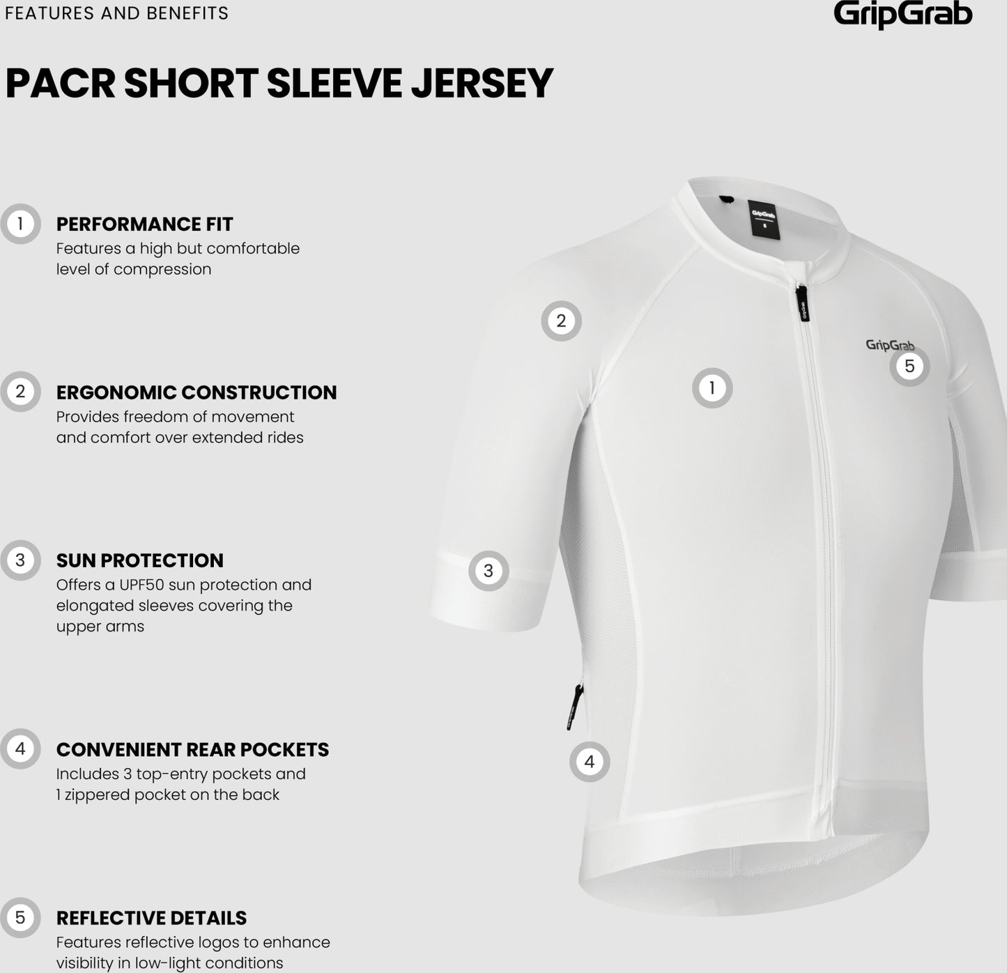 GRIPGRAB PACR Kurzarmtrikot