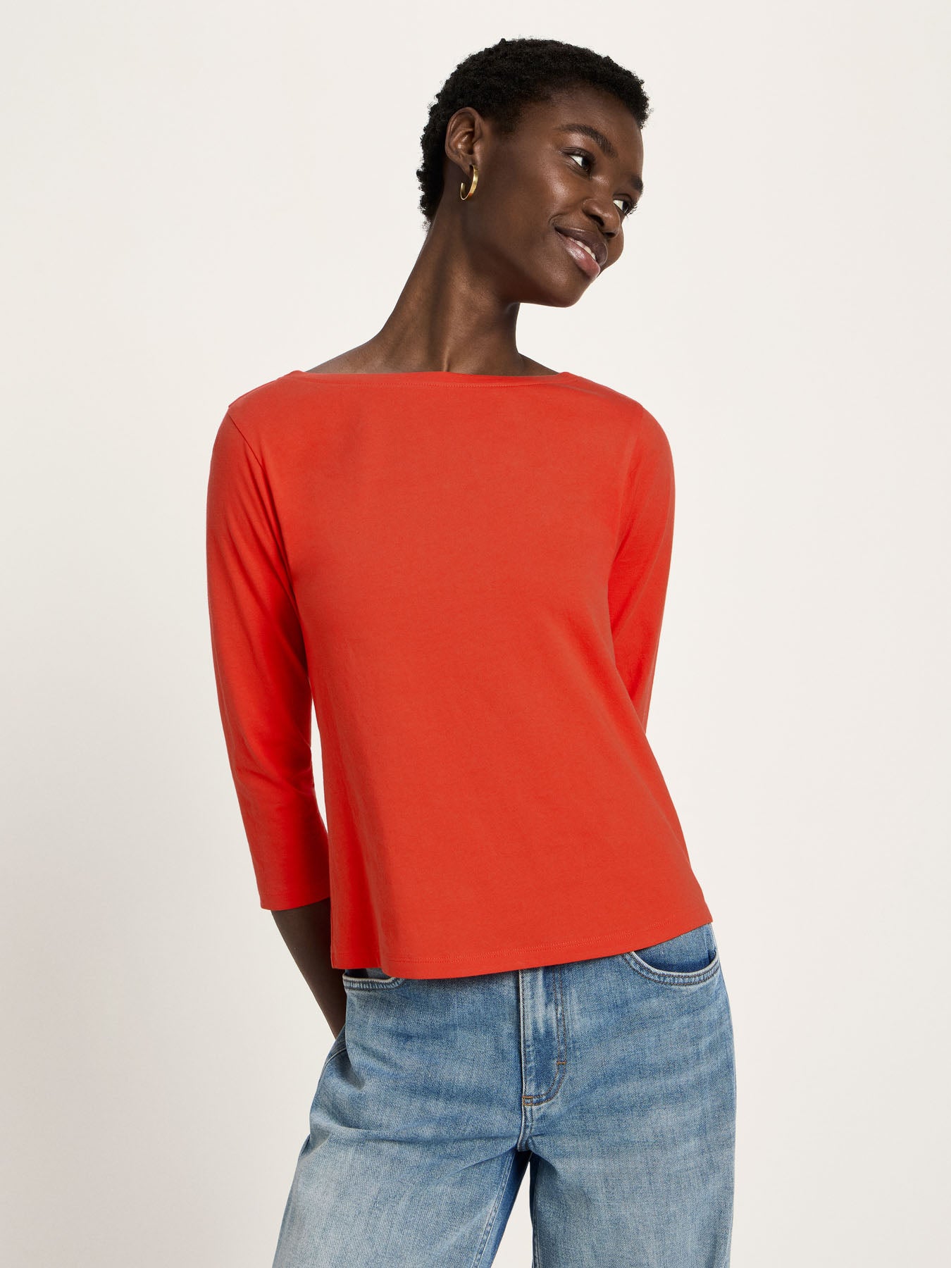Lanius U-Boot Shirt mit 3/4 Arm GOTS