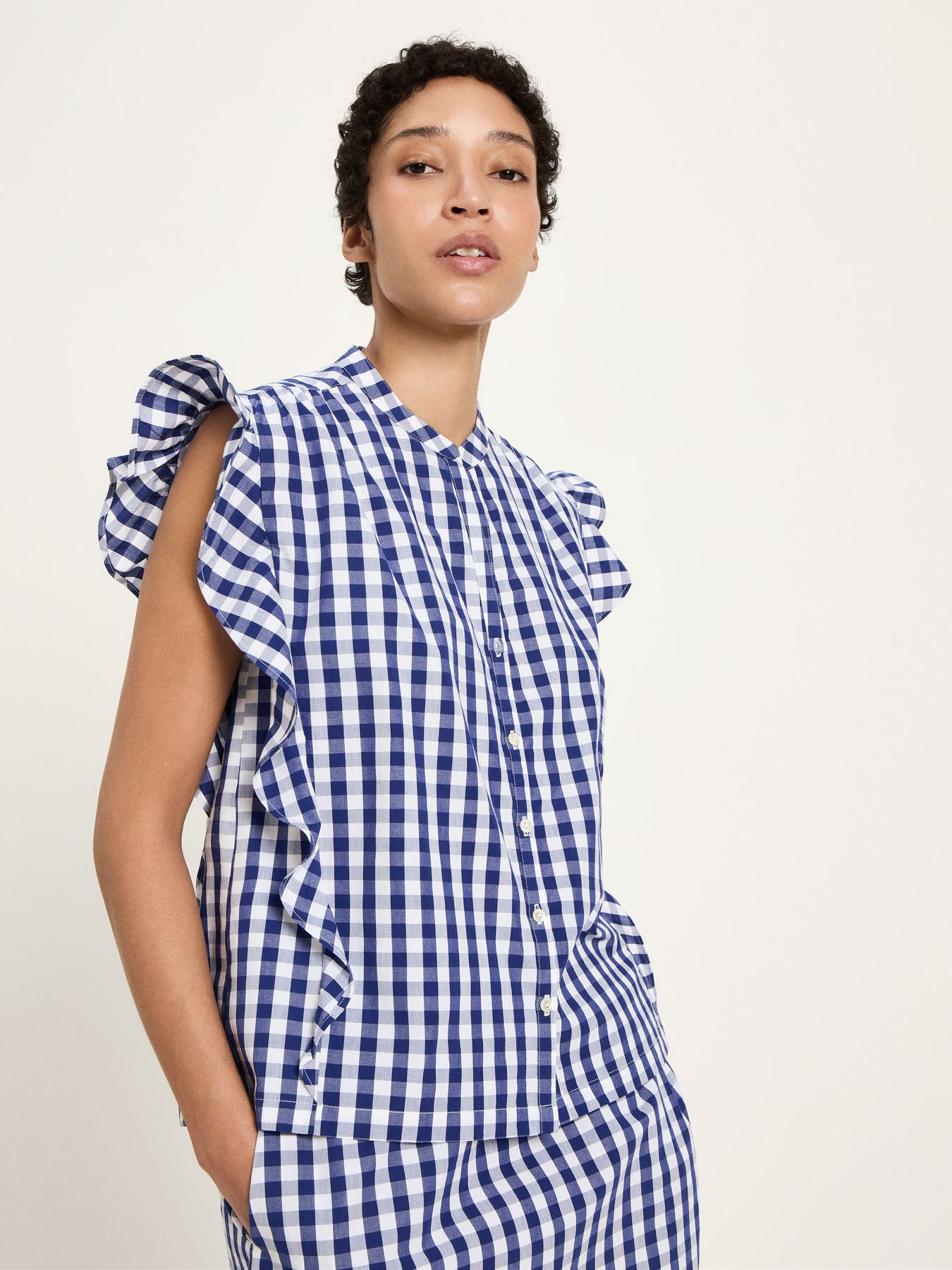 Lanius Vichy-Karo Bluse GOTS