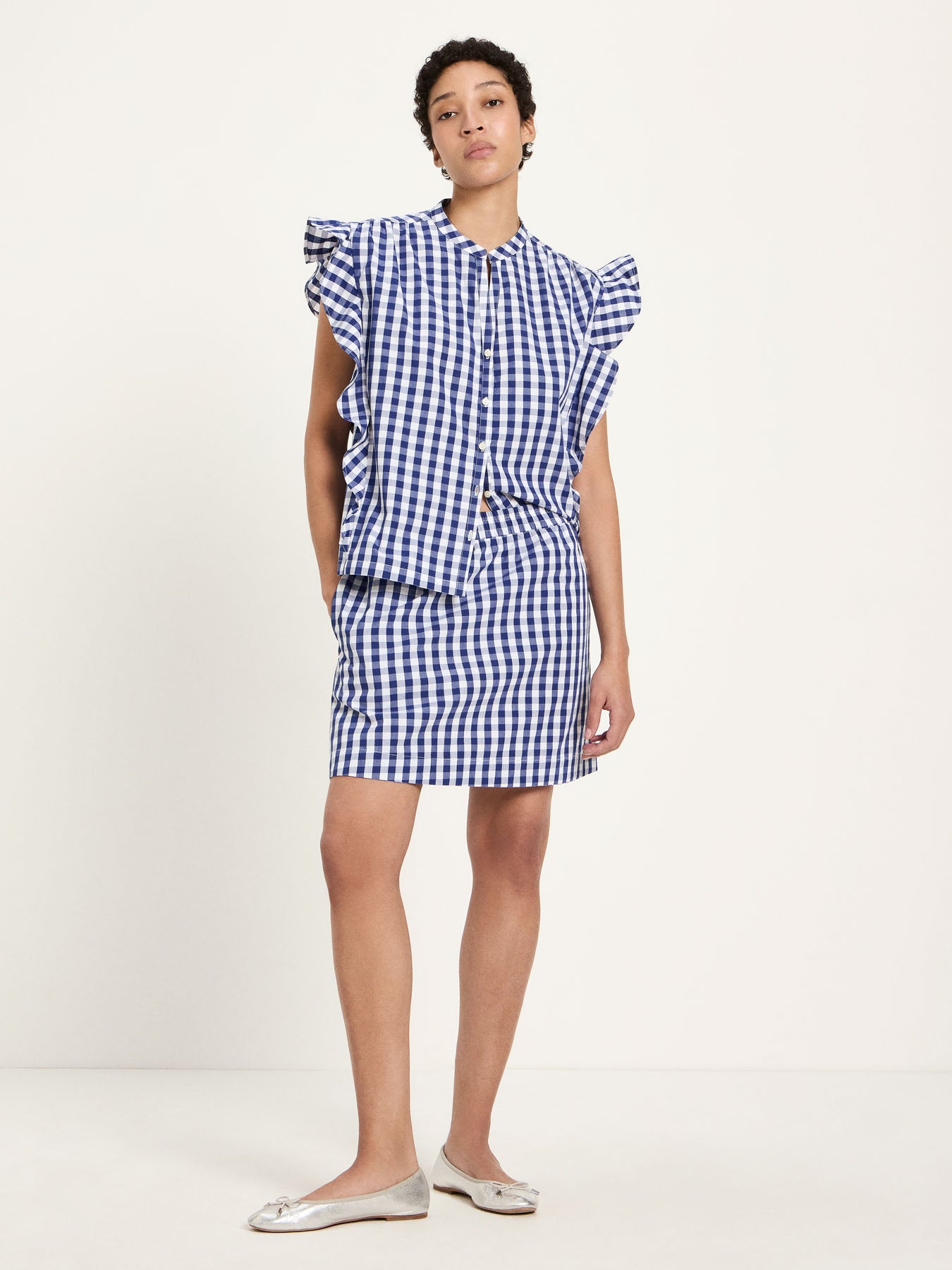 Lanius Vichy-Karo Bluse GOTS