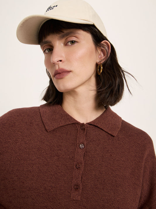 Lanius Halbarmpullover mit Polo-Kragen