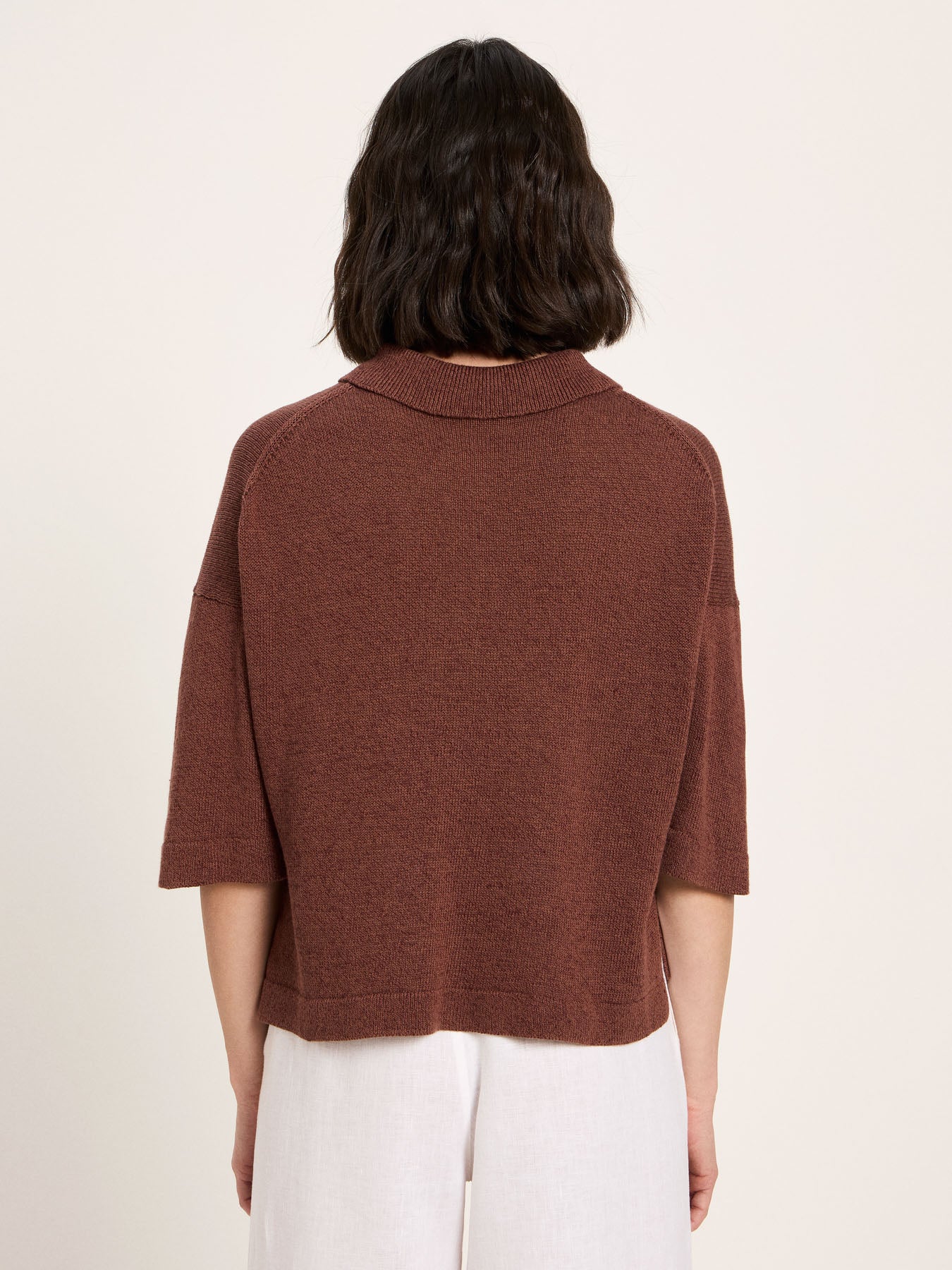 Lanius Halbarmpullover mit Polo-Kragen