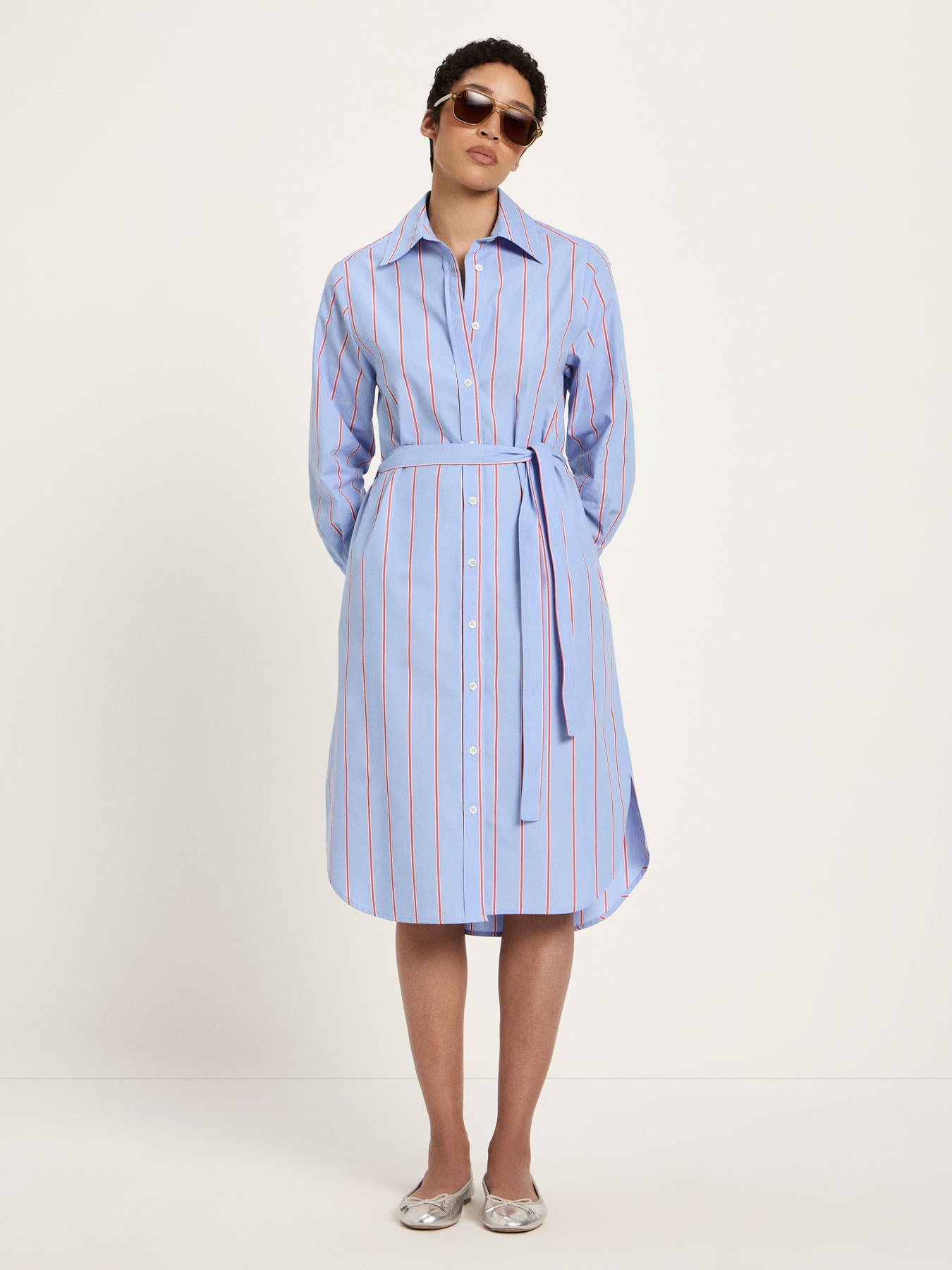 Lanius Streifen-Midikleid GOTS