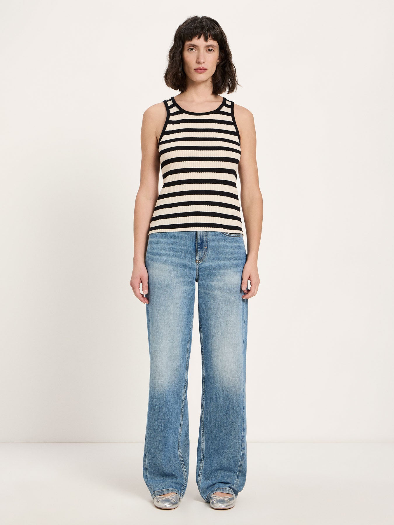 Lanius Tanktop mit Streifen GOTS