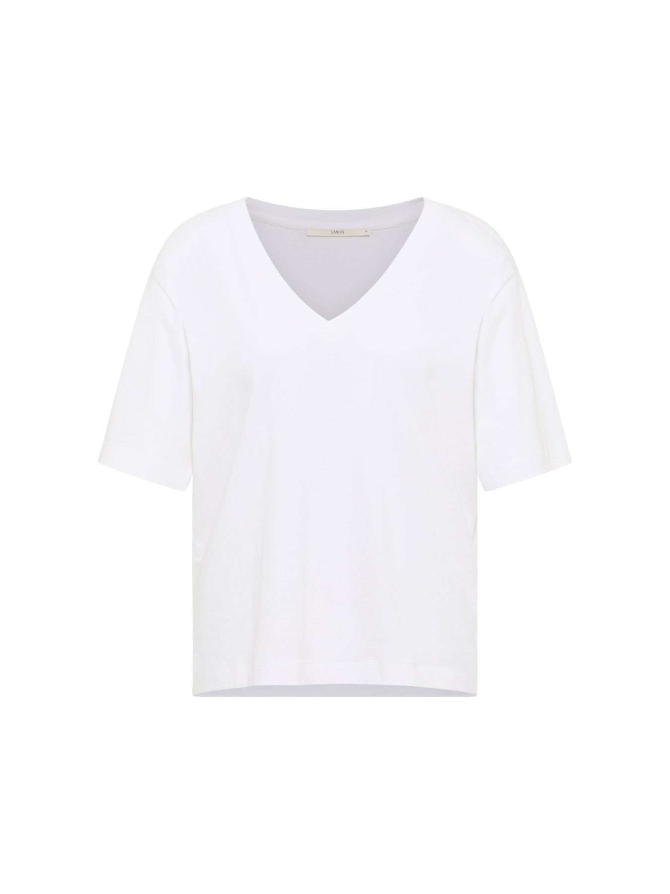 Lanius Shirt mit V-Ausschnitt GOTS
