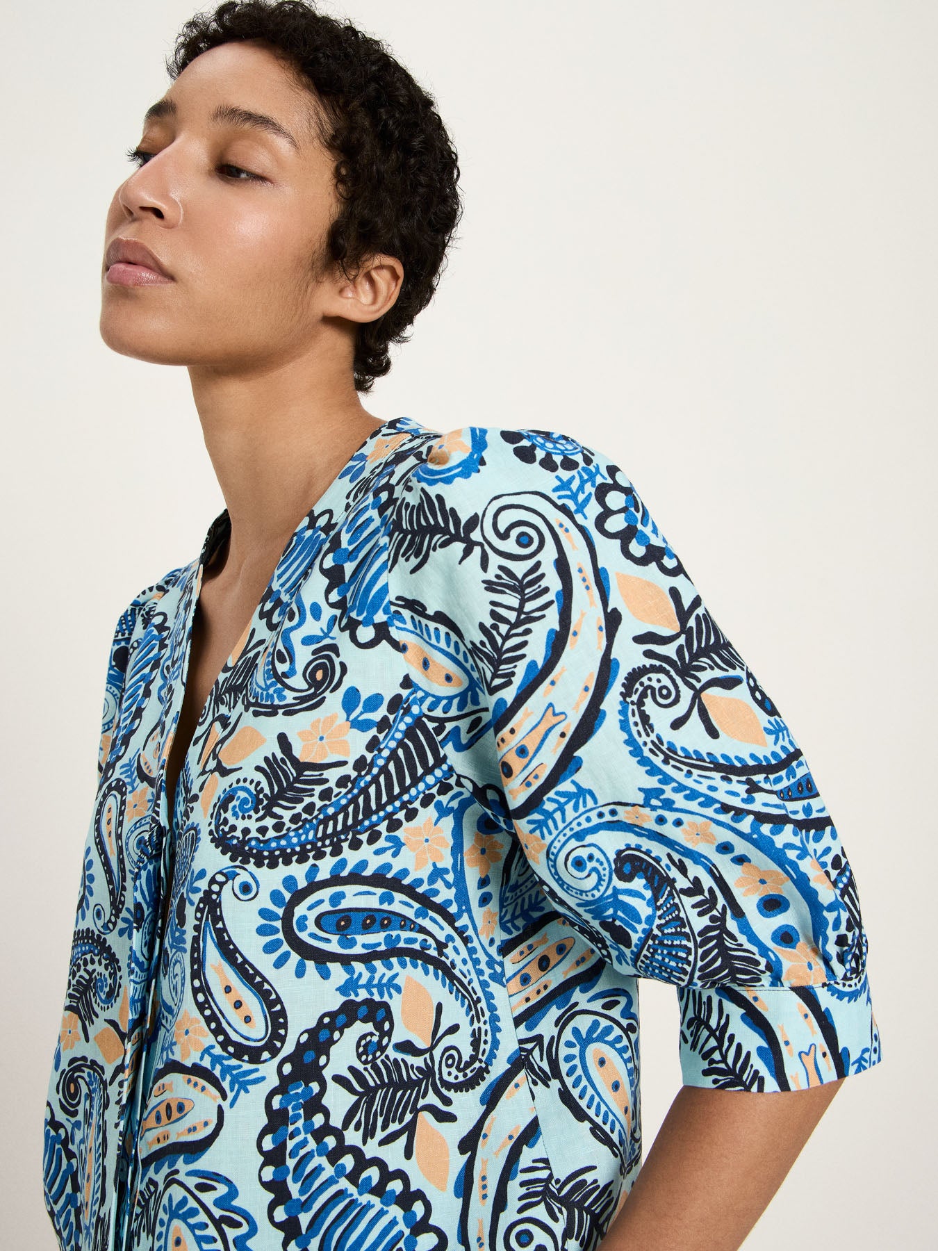 Lanius 3/4 Arm Bluse 3/4 Arm Bluse aus Bio-Leinen