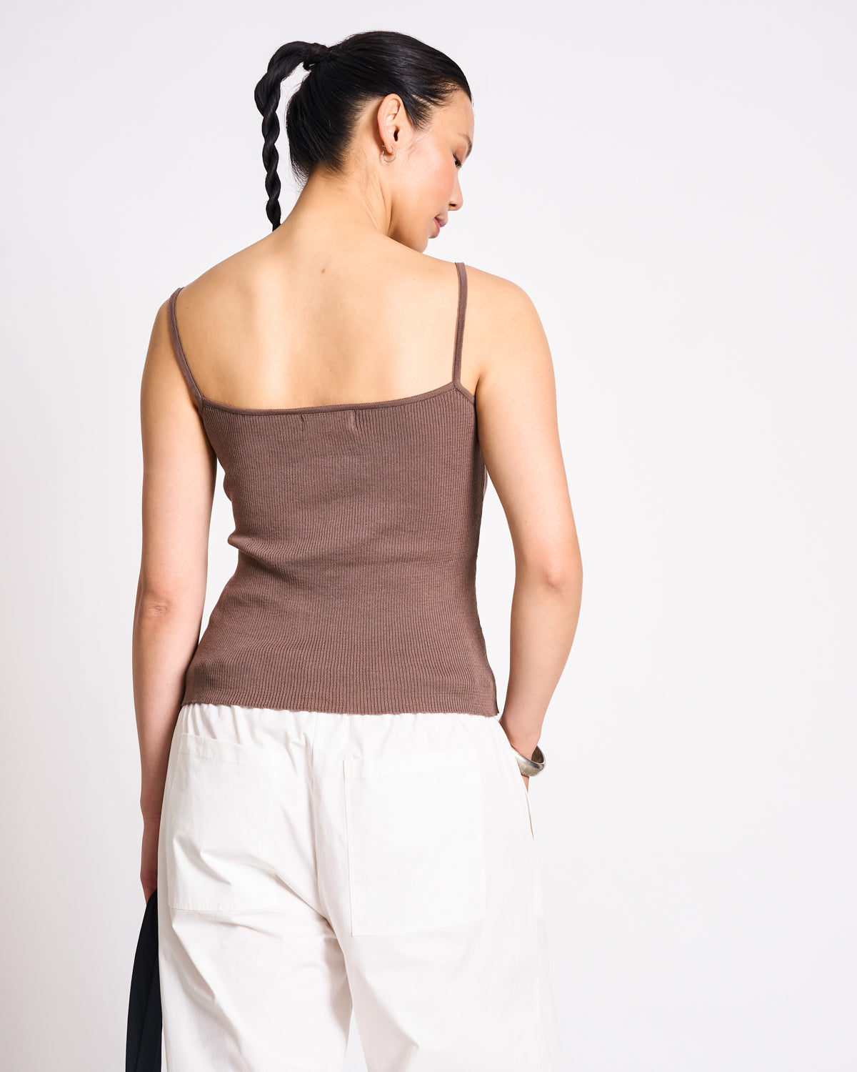 JAN N JUNE Castanea knit spaghetti Top