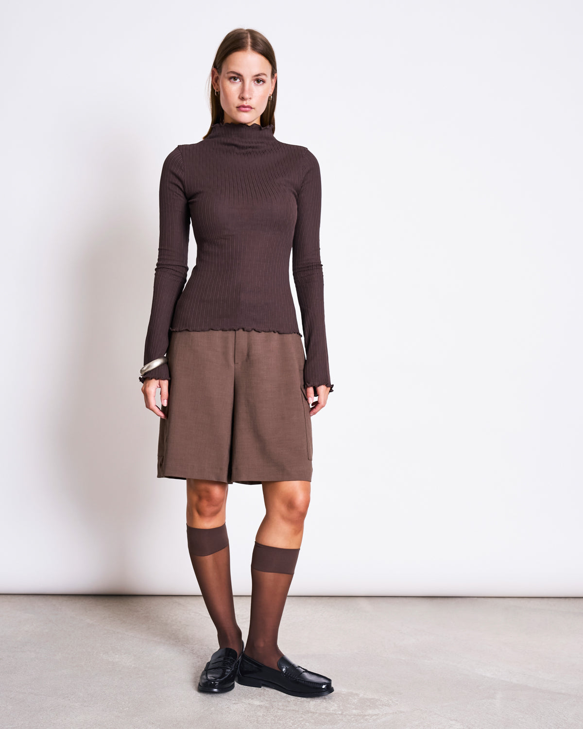 JAN N JUNE Canna raised collar Longsleeve