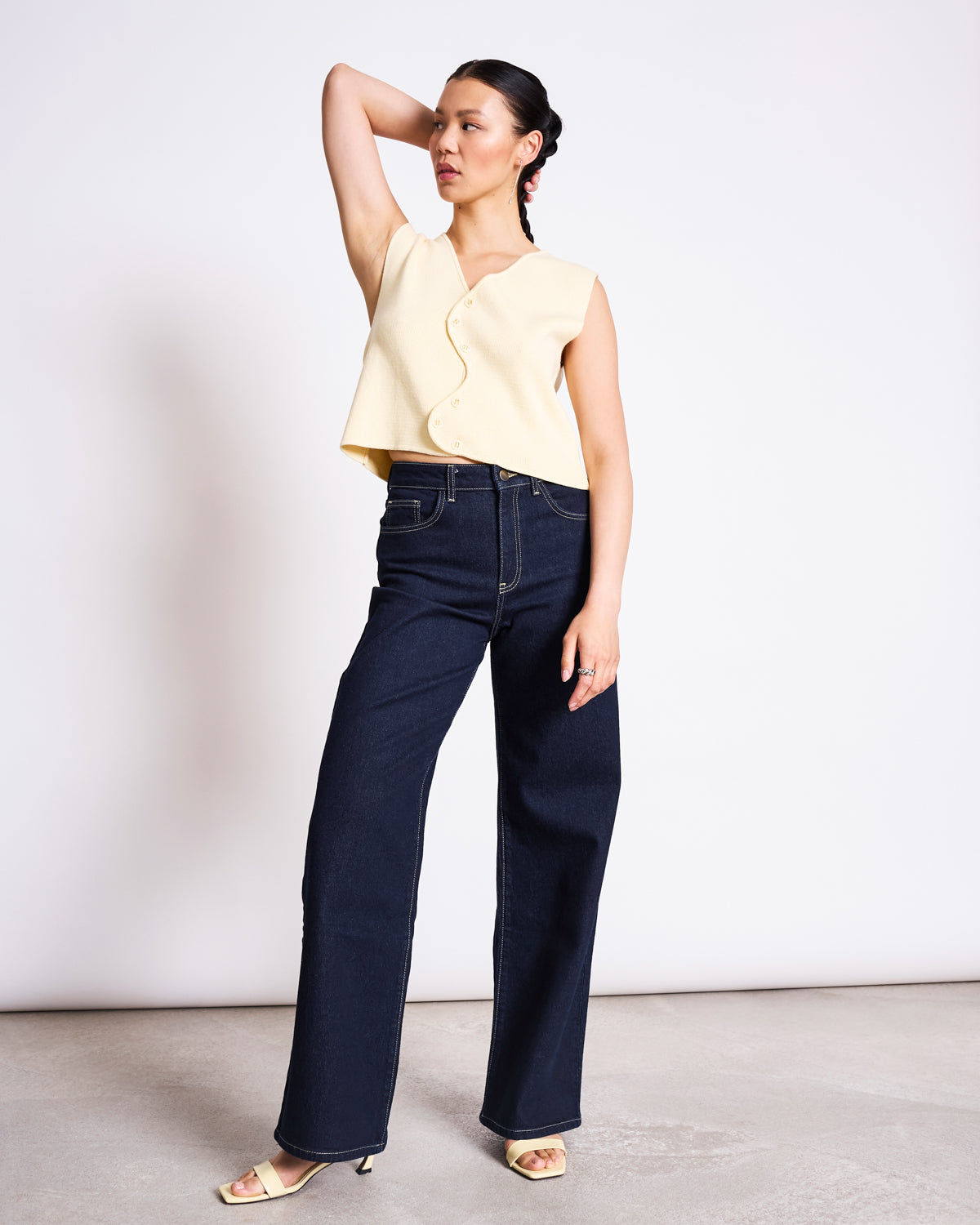 JAN N JUNE Coryl wavy knit vest