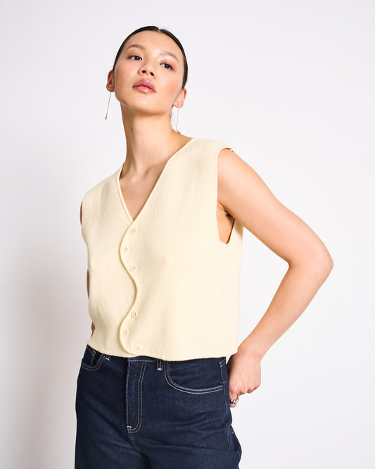 JAN N JUNE Coryl wavy knit vest