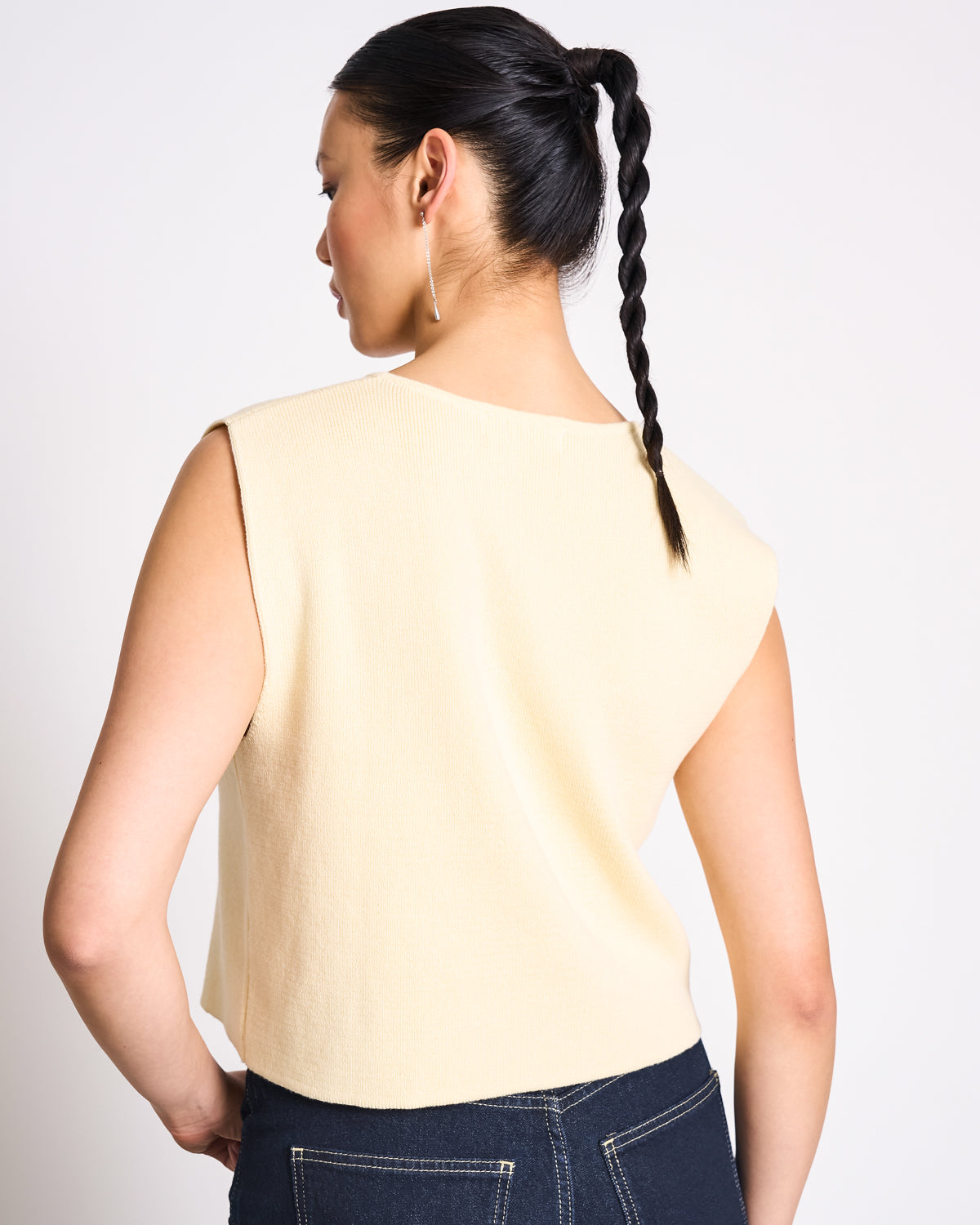 JAN N JUNE Coryl wavy knit vest